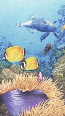 Composition sous-marine aux crayons de couleur en 9 étapes, durée estimée 15h