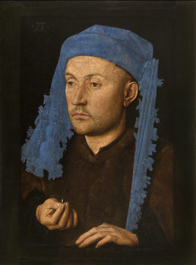 05-Portret van een man met blauwe kaproen