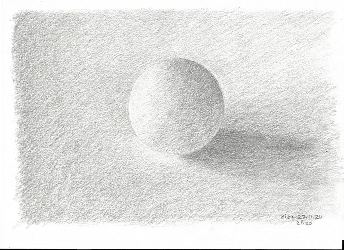 Ziza, balle de ping pong, crayon H