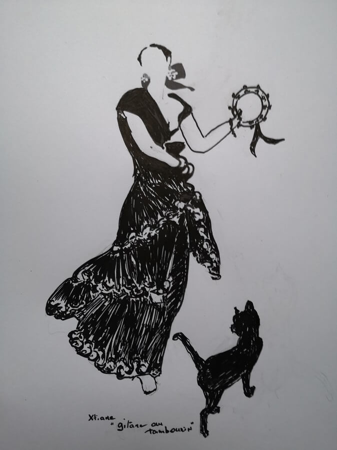 Gitane au tambourin