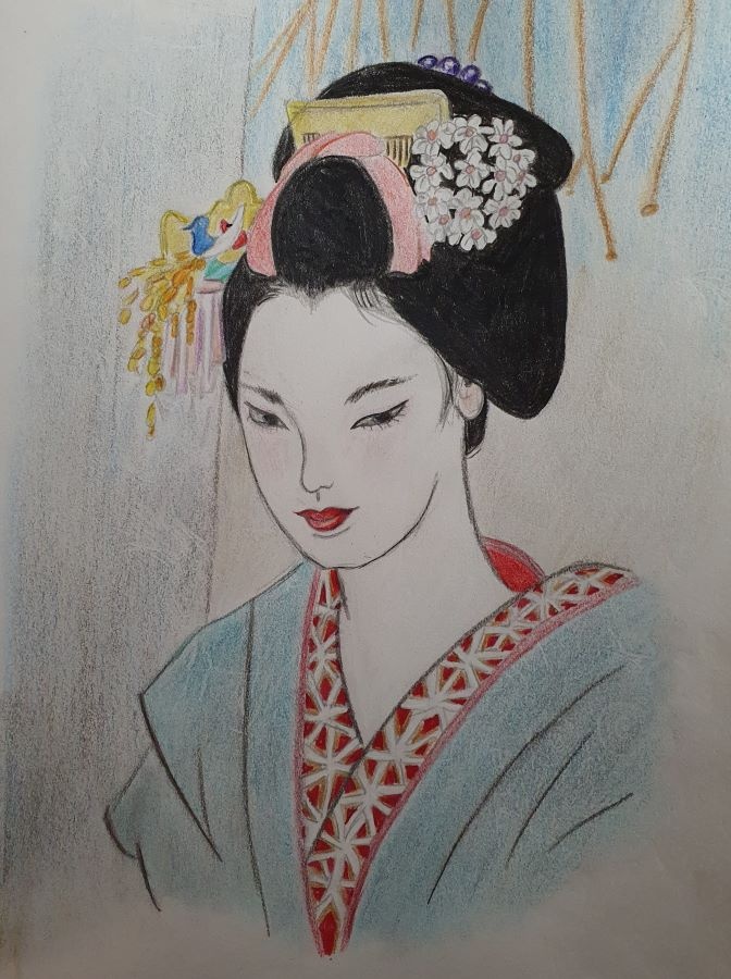 Estampe Geisha